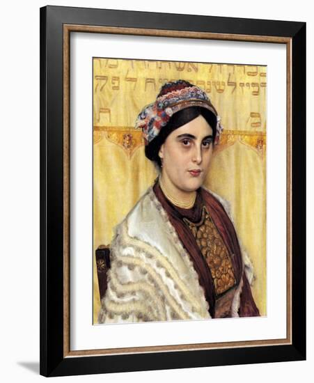 Portrait of a Woman in Festive Dress-Isidor Kaufmann-Framed Art Print