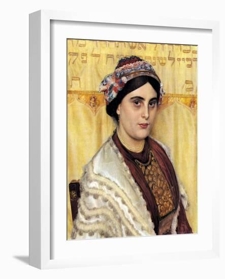 Portrait of a Woman in Festive Dress-Isidor Kaufmann-Framed Art Print