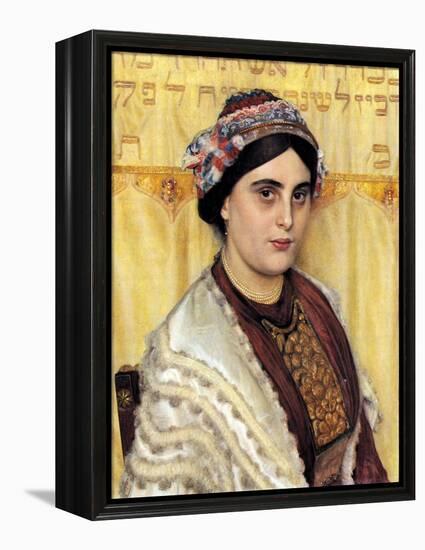 Portrait of a Woman in Festive Dress-Isidor Kaufmann-Framed Stretched Canvas