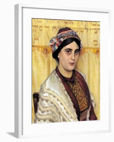 Portrait of a Woman in Festive Dress-Isidor Kaufmann-Framed Art Print