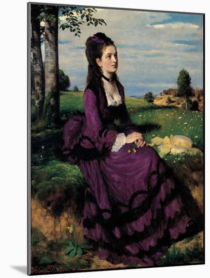 Portrait of a Woman in Lilac-Giovanni Antonio Pellegrini-Mounted Giclee Print