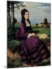 Portrait of a Woman in Lilac-Pal Szinyei Merse-Mounted Art Print