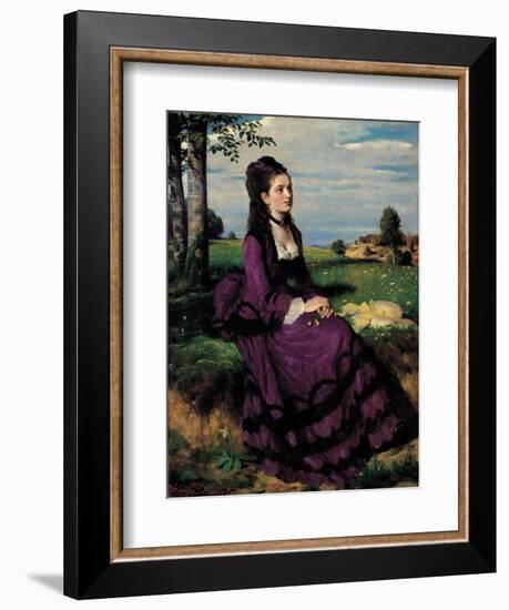 Portrait of a Woman in Lilac-Pal Szinyei Merse-Framed Art Print