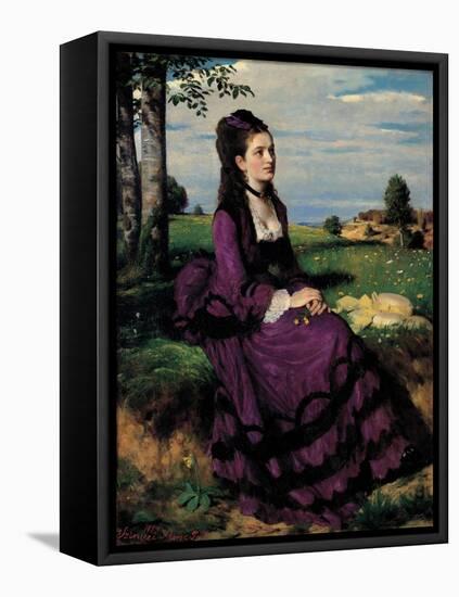 Portrait of a Woman in Lilac-Pal Szinyei Merse-Framed Stretched Canvas