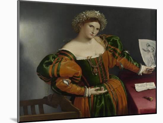 Portrait of a Woman Inspired by Lucretia, Ca 1530-Lorenzo Lotto-Mounted Giclee Print
