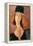 Portrait of a Woman (Jeanne Hébuterne) in Large Hat, c.1918-Amedeo Modigliani-Framed Premier Image Canvas