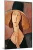 Portrait of a Woman (Jeanne Hébuterne) in Large Hat, c.1918-Amedeo Modigliani-Mounted Premium Giclee Print