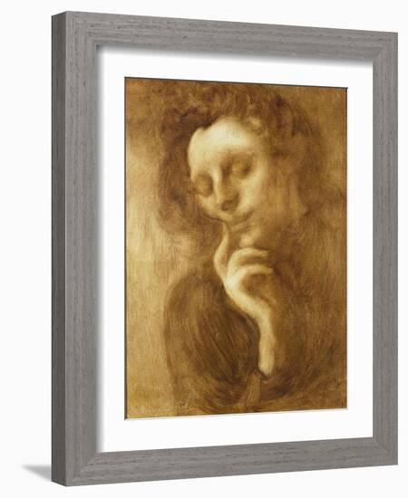 Portrait of a Woman Or, Tenderness-Eugene Carriere-Framed Giclee Print