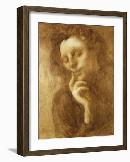 Portrait of a Woman Or, Tenderness-Eugene Carriere-Framed Giclee Print