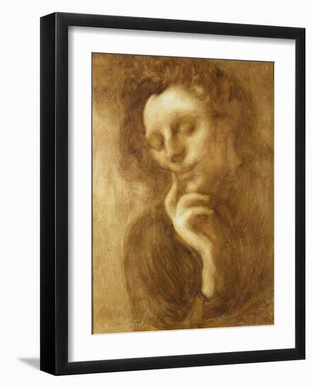 Portrait of a Woman Or, Tenderness-Eugene Carriere-Framed Giclee Print