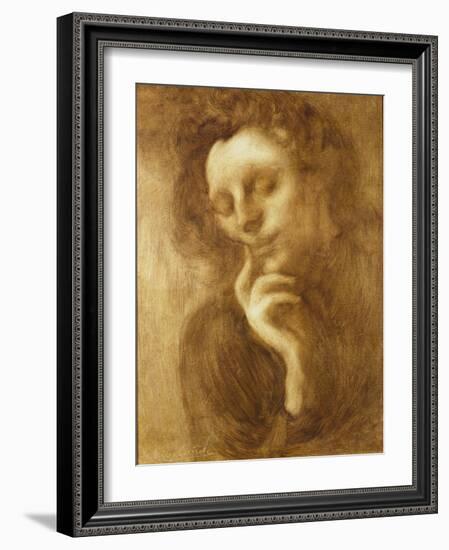 Portrait of a Woman Or, Tenderness-Eugene Carriere-Framed Giclee Print