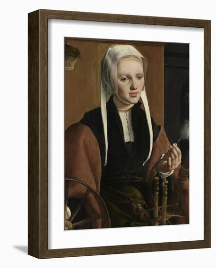 Portrait of a woman, possibly Anna Codde, 1529-Maerten van Heemskerck-Framed Giclee Print