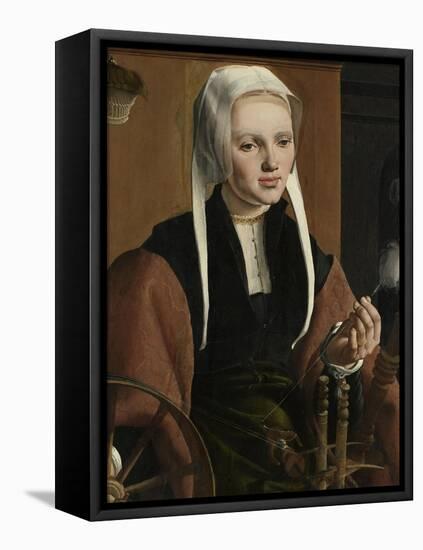 Portrait of a Woman, Possibly Anne Codde-Maarten van Heemskerck-Framed Stretched Canvas