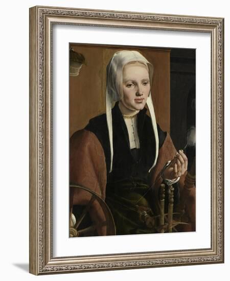 Portrait of a Woman, Possibly Anne Codde-Maarten van Heemskerck-Framed Art Print