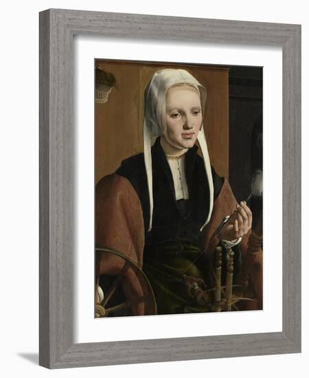 Portrait of a Woman, Possibly Anne Codde-Maarten van Heemskerck-Framed Art Print