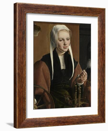 Portrait of a Woman, Possibly Anne Codde-Maarten van Heemskerck-Framed Art Print