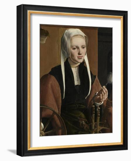 Portrait of a Woman, Possibly Anne Codde-Maarten van Heemskerck-Framed Art Print