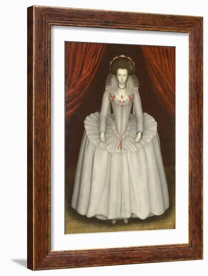 Portrait of a Woman, Probably Ann Finch, Lady Twysden (1574-1638), 1610 (Oil on Canvas)-Unknown Artist-Framed Giclee Print