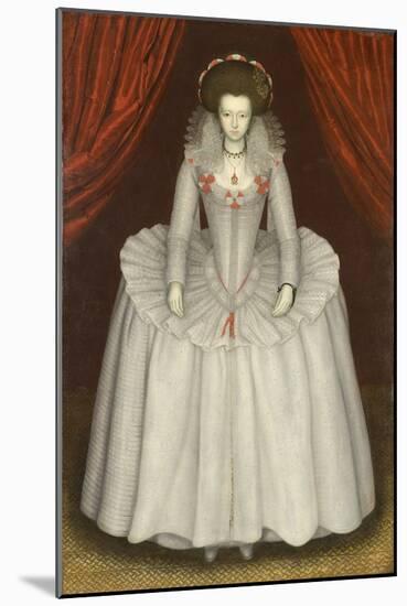 Portrait of a Woman, Probably Ann Finch, Lady Twysden (1574-1638), 1610 (Oil on Canvas)-Unknown Artist-Mounted Giclee Print