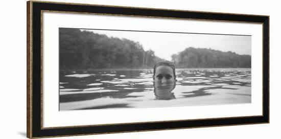 Portrait of a Woman's Face in Water-null-Framed Photographic Print