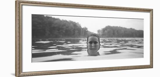 Portrait of a Woman's Face in Water-null-Framed Photographic Print