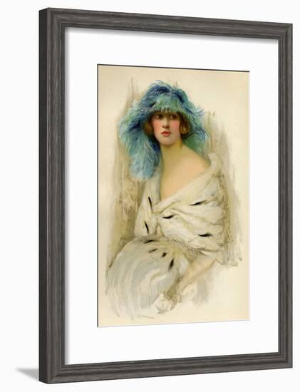 Portrait of a Woman Showing 1920S Fashion-null-Framed Art Print