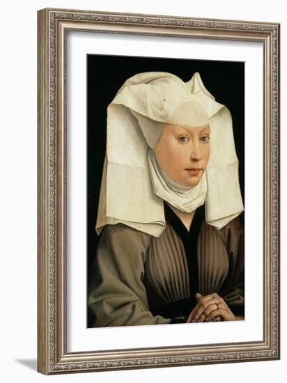 Portrait of a Woman with a Winged Bonnet, C. 1440-Rogier van der Weyden-Framed Giclee Print