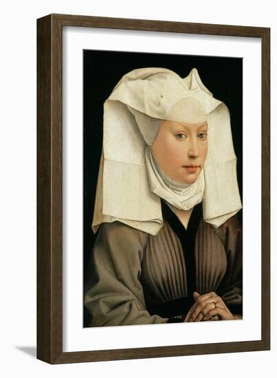 Portrait of a Woman with a Winged Bonnet, C. 1440-Rogier van der Weyden-Framed Giclee Print