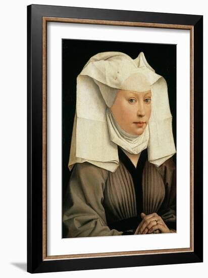 Portrait of a Woman with a Winged Bonnet, C. 1440-Rogier van der Weyden-Framed Giclee Print