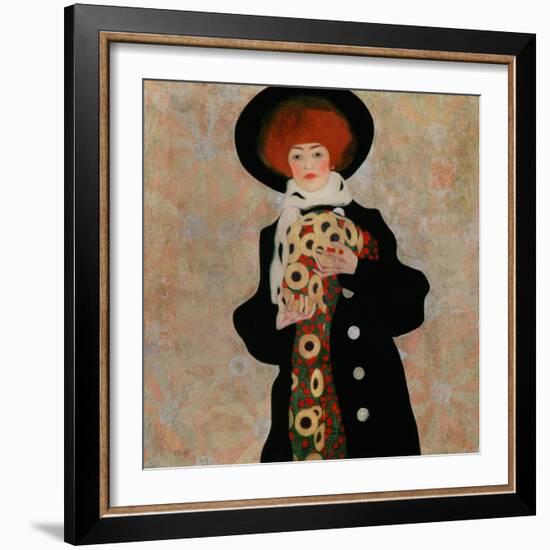 Portrait of a Woman with Black Hat (Gertrude Schiele), 1909-Egon Schiele-Framed Giclee Print