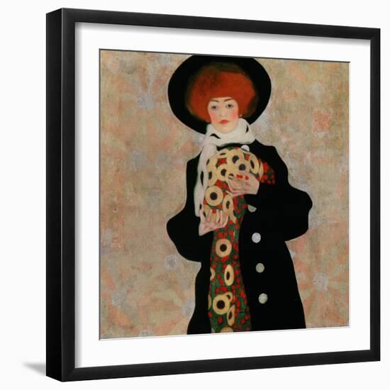 Portrait of a Woman with Black Hat (Gertrude Schiele), 1909-Egon Schiele-Framed Giclee Print