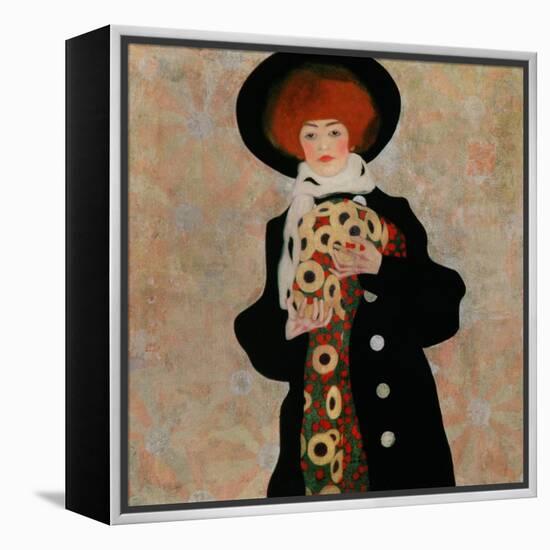 Portrait of a Woman with Black Hat (Gertrude Schiele), 1909-Egon Schiele-Framed Premier Image Canvas