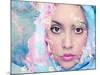 Portrait of a Woman with Flowers in Pastel Tones-Alaya Gadeh-Mounted Photographic Print