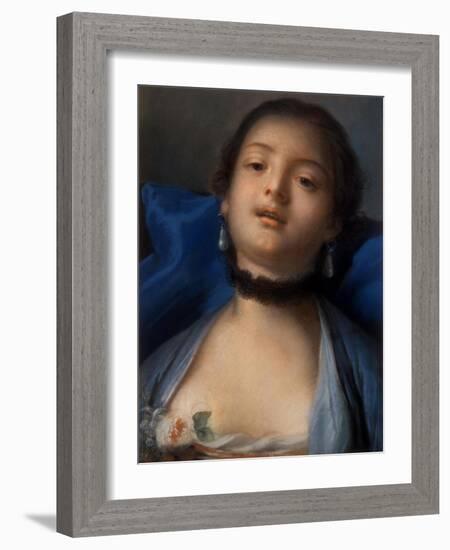 Portrait of a Woman-Francois Boucher-Framed Art Print