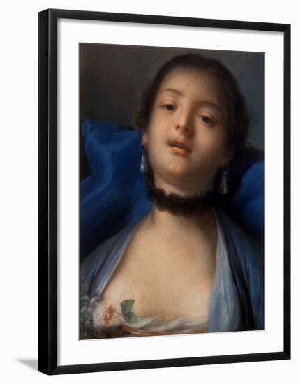 Portrait of a Woman-Francois Boucher-Framed Art Print