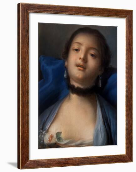 Portrait of a Woman-Francois Boucher-Framed Art Print