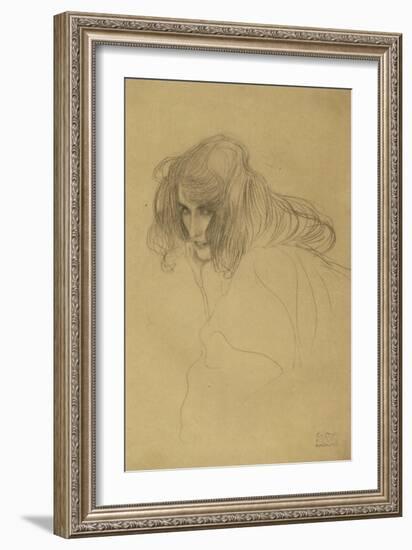 Portrait of a Woman-Gustav Klimt-Framed Giclee Print