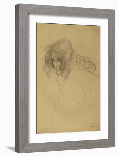Portrait of a Woman-Gustav Klimt-Framed Giclee Print
