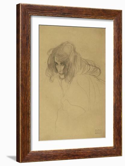 Portrait of a Woman-Gustav Klimt-Framed Giclee Print