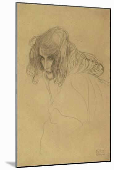 Portrait of a Woman-Gustav Klimt-Mounted Giclee Print