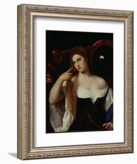 Portrait of a Woman-Titian (Tiziano Vecelli)-Framed Giclee Print