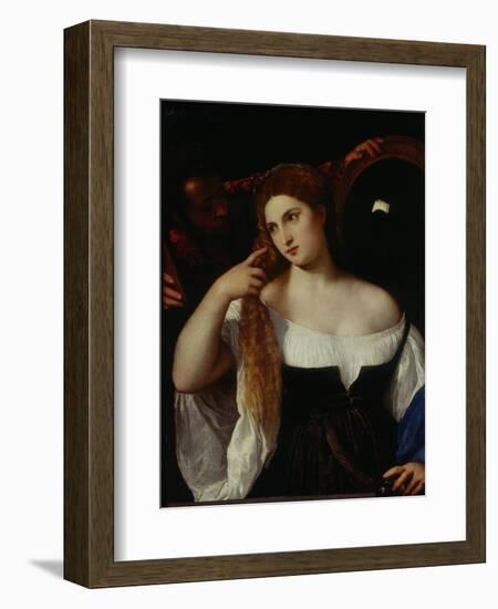 Portrait of a Woman-Titian (Tiziano Vecelli)-Framed Giclee Print