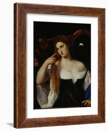 Portrait of a Woman-Titian (Tiziano Vecelli)-Framed Giclee Print