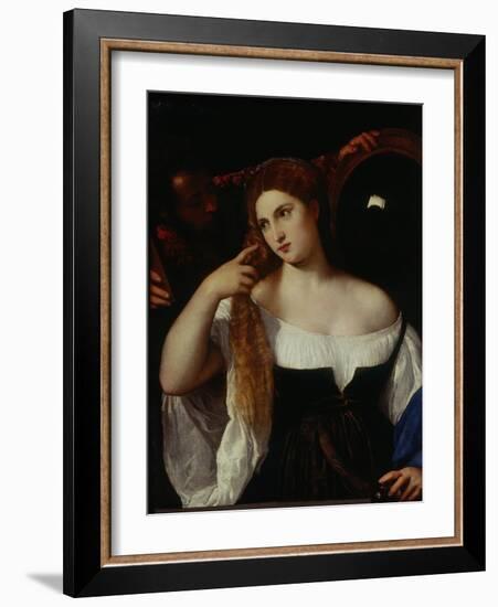 Portrait of a Woman-Titian (Tiziano Vecelli)-Framed Giclee Print