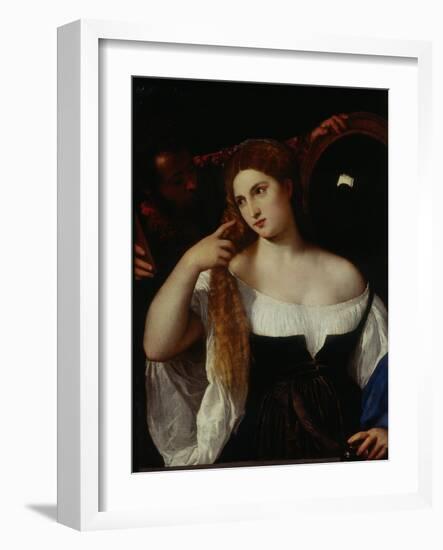 Portrait of a Woman-Titian (Tiziano Vecelli)-Framed Giclee Print