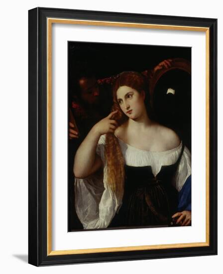 Portrait of a Woman-Titian (Tiziano Vecelli)-Framed Giclee Print