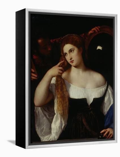 Portrait of a Woman-Titian (Tiziano Vecelli)-Framed Premier Image Canvas