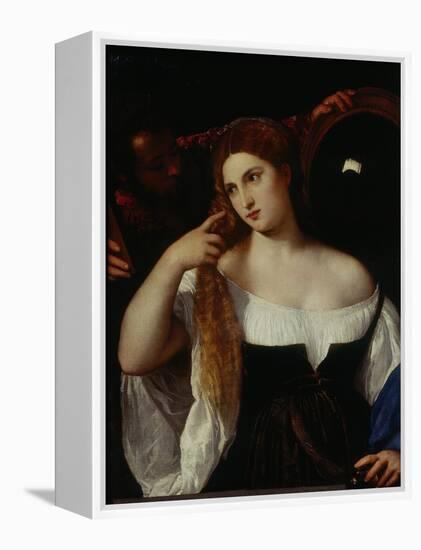 Portrait of a Woman-Titian (Tiziano Vecelli)-Framed Premier Image Canvas