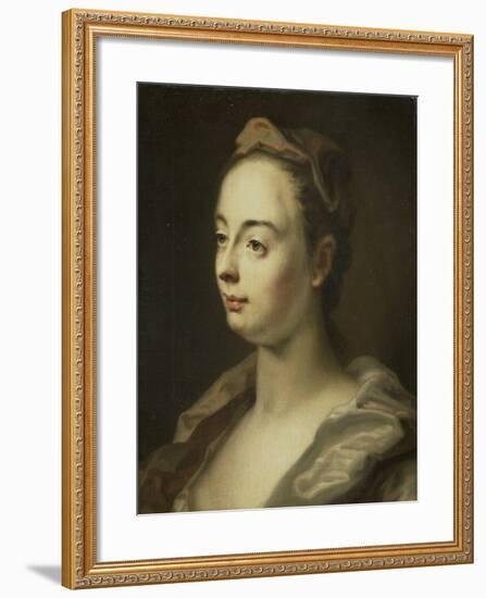 Portrait of a Woman,-Balthasar Denner-Framed Art Print
