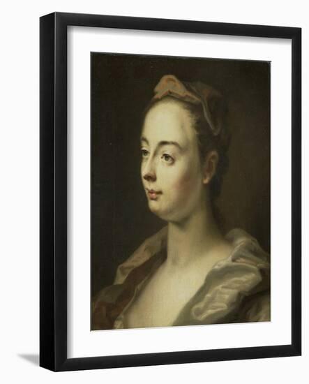 Portrait of a Woman,-Balthasar Denner-Framed Art Print